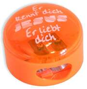 Anspitzer "Er kennt dich" - orange Anspitzer "Er kennt dich" - orange