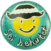 Speckstein-Magnet: Sei behütet - türkis Speckstein-Magnet: Sei behütet - türkis