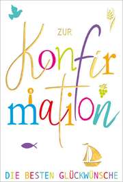 Faltkarte "Bunt" Konfirmation Faltkarte "Bunt" Konfirmation