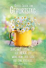 Faltkarte - Geburtstag Ps. 34,9 Faltkarte - Geburtstag Ps. 34,9