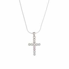 Halskette "Kreuz" silber-rhodiniert mit Zirkonia