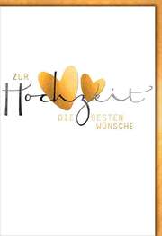 Faltkarte "Zur Hochzeit" - Goldherzen Faltkarte "Zur Hochzeit" - Goldherzen