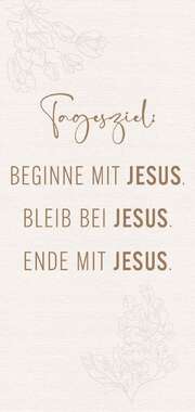 Metallschild: Tagesziel Jesus Metallschild: Tagesziel Jesus