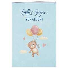 Faltkarte: Gottes Segen zur Geburt Faltkarte: Gottes Segen zur Geburt