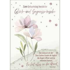 Postkarten: Zum Geburtstag, 4 Stück