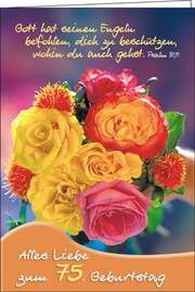 Faltkarte "Alles Liebe zum 75. Geburtstag" - Geburtstag Faltkarte "Alles Liebe zum 75. Geburtstag" - Geburtstag