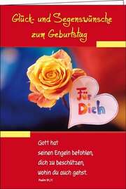 Faltkarte "Glück- und Segenswünsche zum Geburtstag" - Geburtstag Faltkarte "Glück- und Segenswünsche zum Geburtstag" - Geburtstag