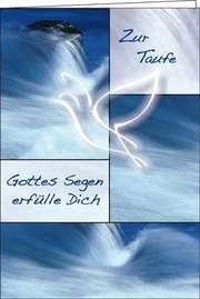 Faltkarte "Zur Taufe - Gottes Segen erfülle dich" Faltkarte "Zur Taufe - Gottes Segen erfülle dich"