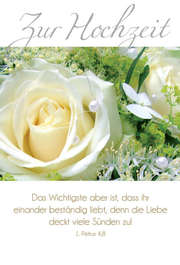 Faltkarte "Zur Hochzeit - Das Wichtigste aber ist..." - 5 Stück Faltkarte "Zur Hochzeit - Das Wichtigste aber ist..." - 5 Stück