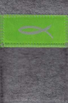 Handytasche "Ichthys-Fisch" - grün
