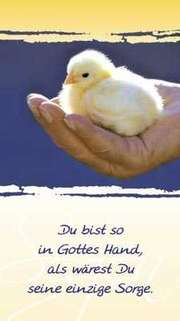 Schokoladengrüße "Du bist so in Gottes Hand ..." (50g) Schokoladengrüße "Du bist so in Gottes Hand ..." (50g)