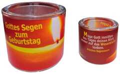 Leuchtglas "Gottes Segen zum Geburtstag"- 8cm Leuchtglas "Gottes Segen zum Geburtstag"- 8cm