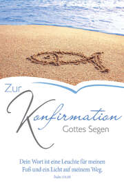 Faltkarte "Zur Konfirmation Gottes Segen" Strand – 5 Stück Faltkarte "Zur Konfirmation Gottes Segen" Strand – 5 Stück