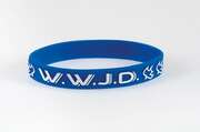Armband "W.W.J.D." - Taube - What would Jesus do? - Blau