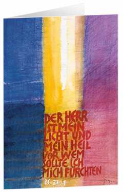Kunstkarten "Der Herr ist mein Licht" - 5 Stk.