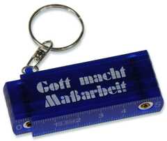 Schlüsselanhänger "Mini-Zollstock" 50 cm - blau